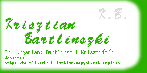 krisztian bartlinszki business card